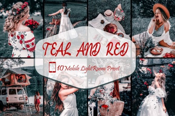 Download 10 Lightroom Mobile Presets,Teal and Red - Mobile presets Collection
