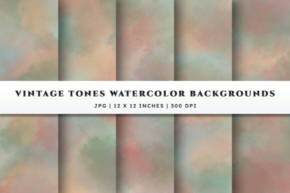 Download Watercolor Backgrounds - Vintage Tones - Vintage Collection