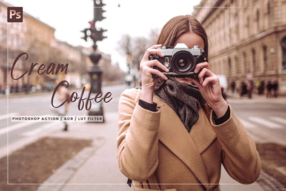 Download 7 Cream Coffee Photoshop Action, - Cream Collection